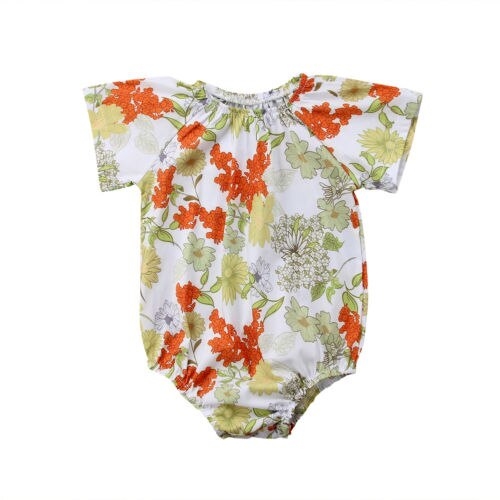 Newborn Baby Girls Sunsuit Playsuit Jumpsuit