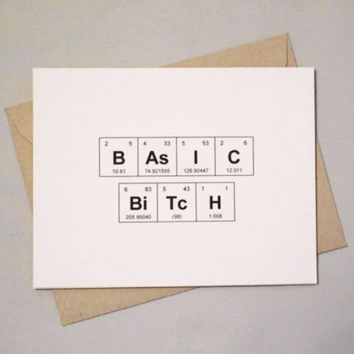 Basic Bitch Sentimental Elements Card