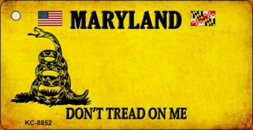 Smart Blonde KC-8852 1.5 x 3 in. Maryland Dont Tread on Me Novelty Met