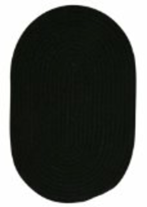 Colonial Mills Rug WL05R024X120 Bristol - Black 2 ft. x 10 ft. Braided