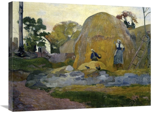 Global Gallery GCS-277664-30-142 30 in. The Yellow Haystacks - Les Meu