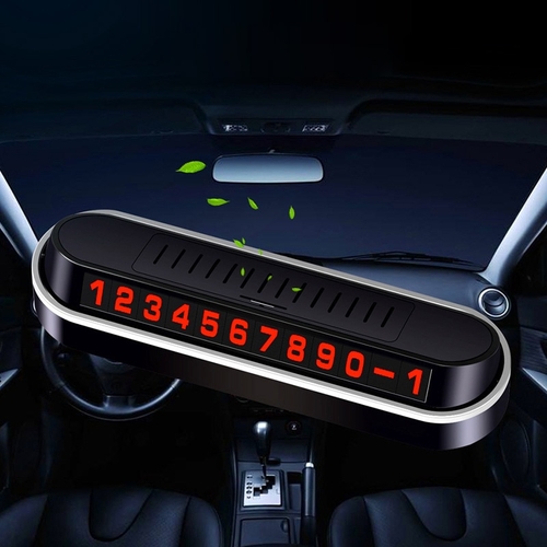 Luminous Car Temporary Parking Card Sticker