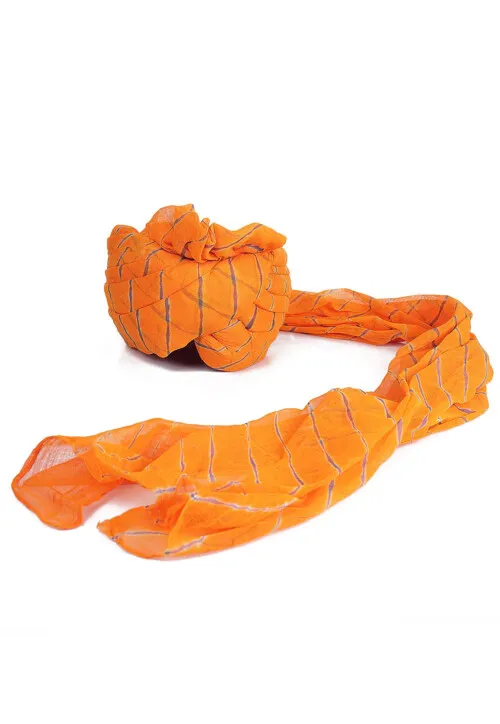 Men's Printed Woven Turban/Pagri  (Color-YELLOW)