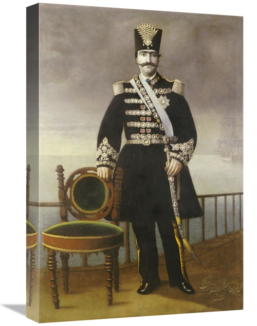 Global Gallery GCS-266626-22-142 22 in. Portrait of Nasir Al-Din Shah 