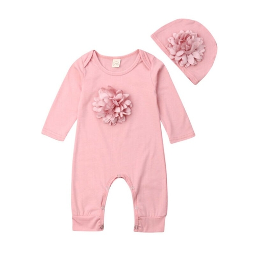 0 18M Baby Flower One piece Romper Newborn Baby