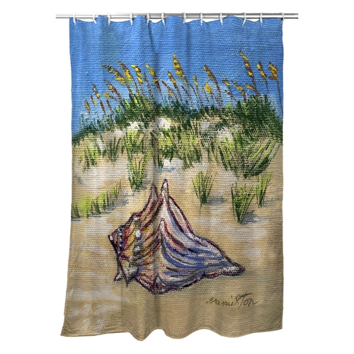 Betsydrake SH1167 71 x 74 in. Conch Found Shower Curtain