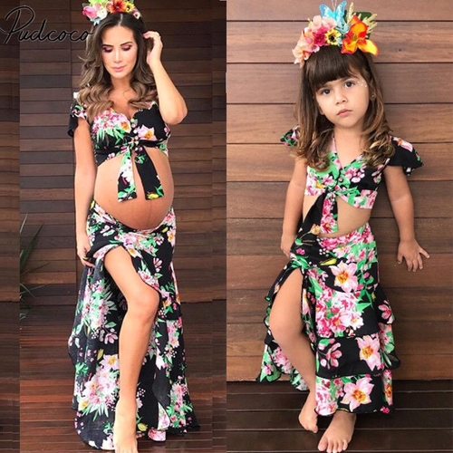 2018 Brand New Family Women Baby Girls Flowers