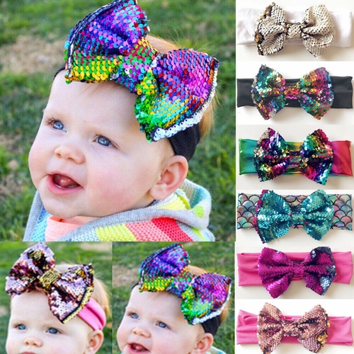 1pcs Baby Sequins Bling Headband Babies KIDS