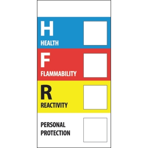 Tape Logic DL1289 1 x 2 in. - Health Flammability Reactivity Labels&#4