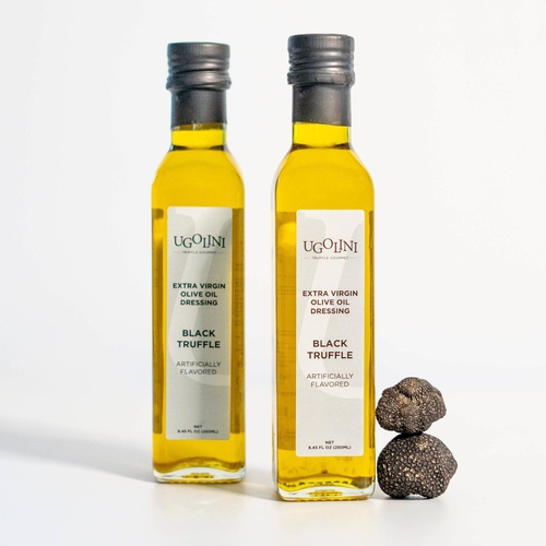 Extra virgin olive oil with black truffle