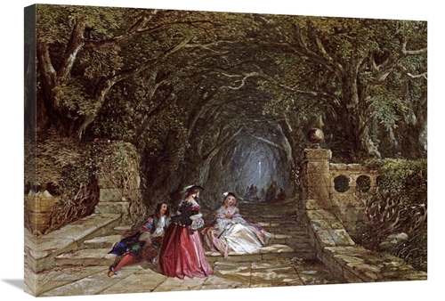 Global Gallery GCS-267802-30-142 30 in. Elegant Figures on a Wooded Pa