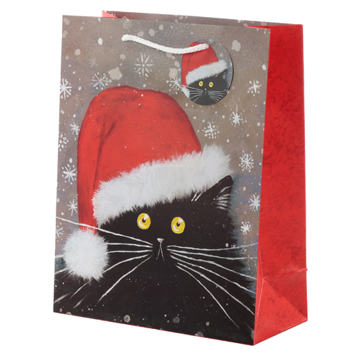 Kim Haskins Cat Christmas 2020 Large Gift Bag