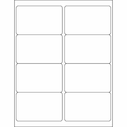 Box Partners LL125 4 x 2.5 in. White Rectangle Laser Labels - Pack of 