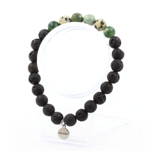 Turquoise + Matte purple mica + Red green jasper + Howlite Bracelet