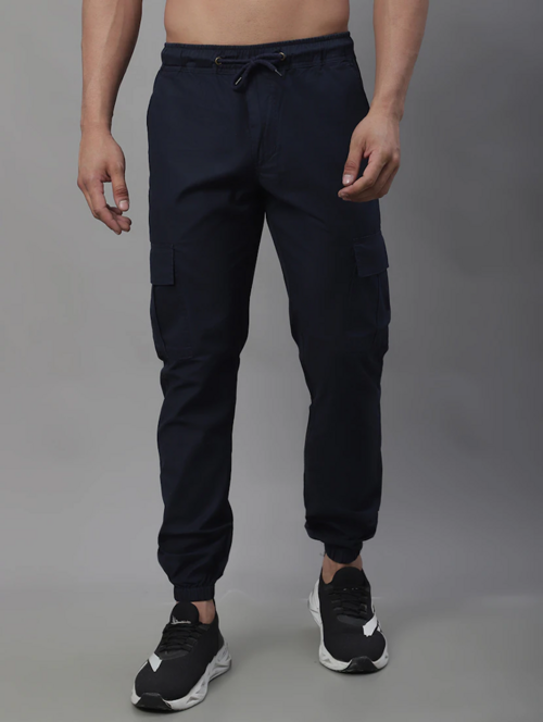 Men’s Cotton Cargo Pants (Color navy blue) (Size 28)