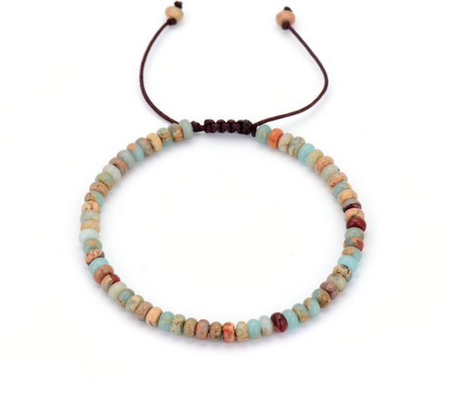 Main Unique Disc Shape Natural Stone String Adjustable image