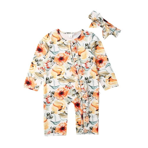 Newborn Infant Kids Baby Girl Boys Rompers 0 24M