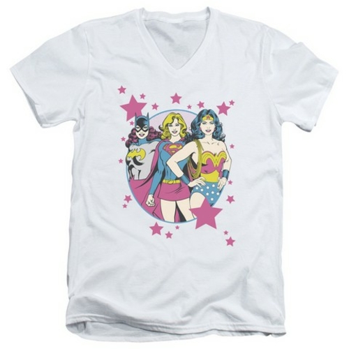 Trevco Dc-We Are Superior - Short Sleeve Adult 30-1 V-Neck Tee - White