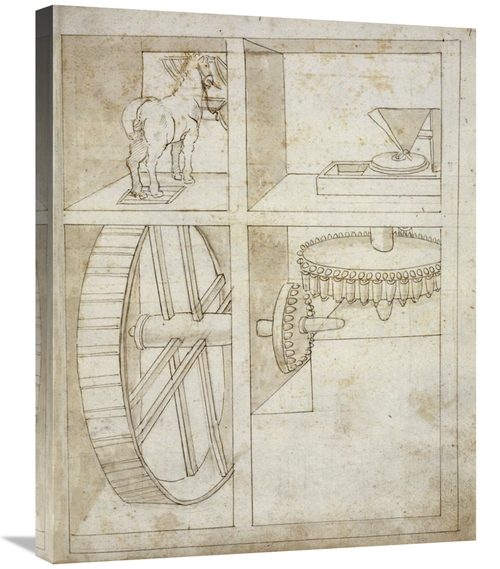 Global Gallery GCS-454999-2228-142 22 x 28 in. Folio 43 - Mill Powered