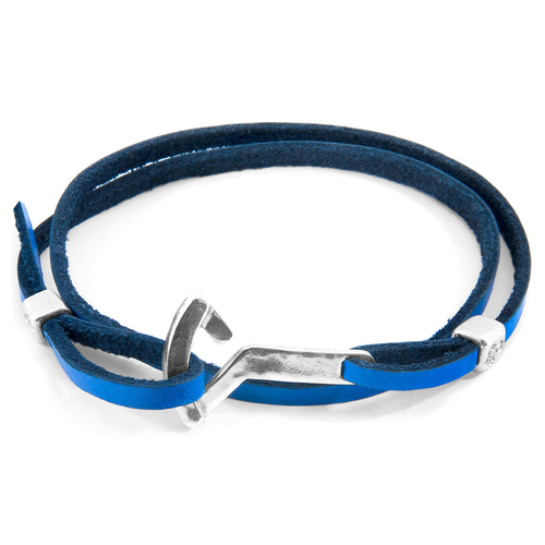 Royal Blue Flyak Anchor Silver and Flat Leather