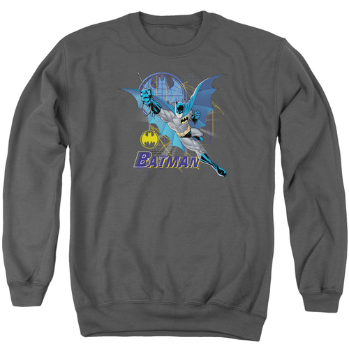 Trevco BM1317-AS-1 Batman & Cape Outstretched Long Sleeve Adult Crewne