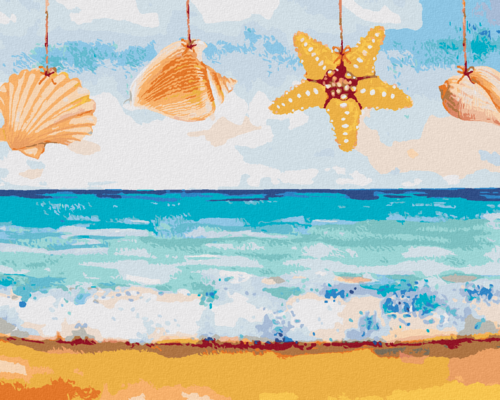 Paint by Numbers - STARFISH AND SHELLS