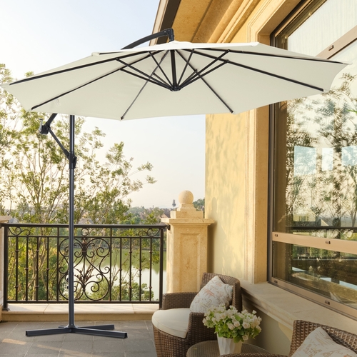 Outsunny Œ¶10‚Äô Deluxe Patio Umbrella Outdoor Market Parasol Banana