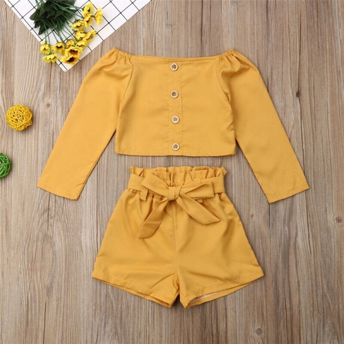 Pudcoco Autumn Toddler Baby Girls Kids Solid