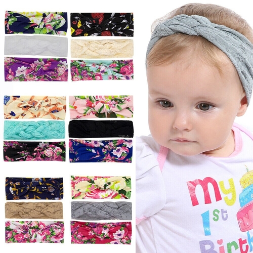 3pcs/Sets Elastic Newborn Baby Girls Boys Headband