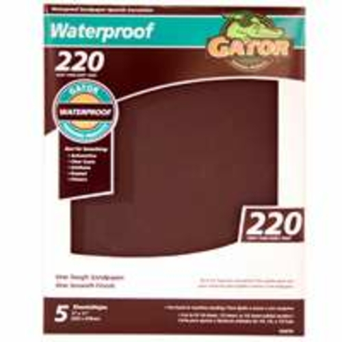 Ali Industries 4474 Gator 9 x 11 In. Waterproof Garnet Sandpaper 220 G