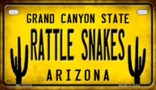 Smart Blonde MP-12316 7 x 4 in. Arizona Rattle Snakes Novelty Metal Mo