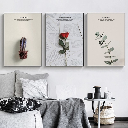 Nordic Flowers Canvas Painting Wall Art