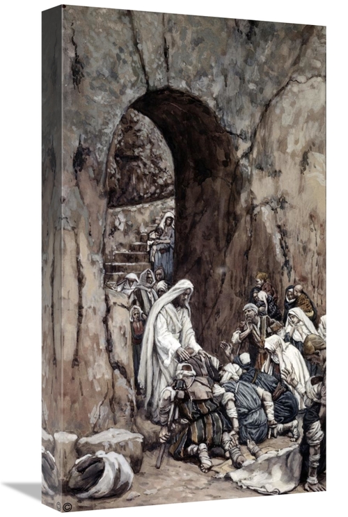 Global Gallery GCS-280325-22-142 22 in. He Laid His Hands Upon the Sic