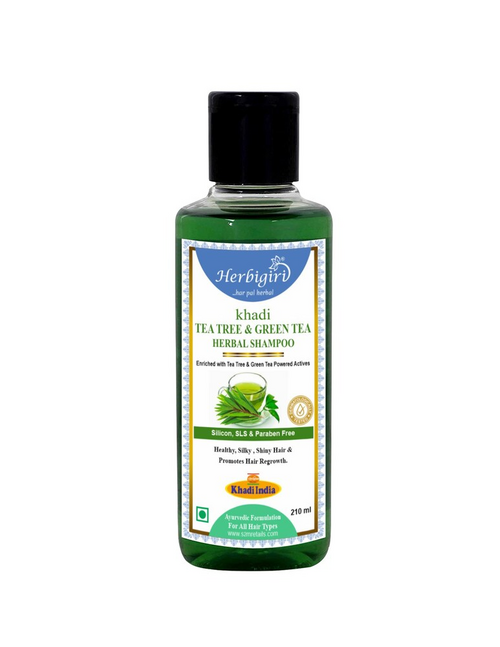 Herbigiri Khadi tea tree & green tea herbal shampoo SLS Free