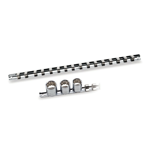 Powerbuilt 1/4in Drive Socket Rail Holds 16 Sockets - 640506