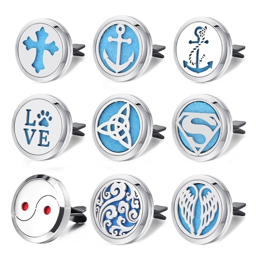 Angel wings Real Stainless Steel Locket Car Clips