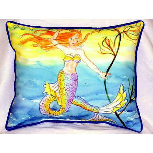 Betsy Drake HJ373 Betsys Mermaid Large Pillow 15 x 22