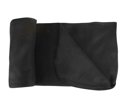 Solid Polar Fleece Throw Black