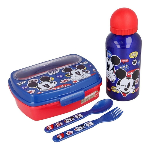 Children’s Dinner Set Mickey Mouse Happy smiles 21 x 18 x 7 cm Red