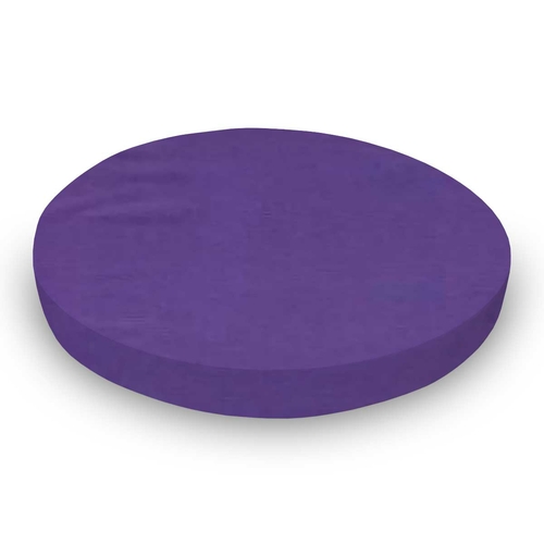 SheetWorld Fitted Round Crib Sheet - 100% Cotton Woven - Solid Purple