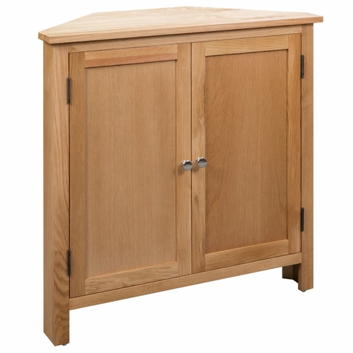Corner Cabinet 31.5"x13.2"x30.7" Solid Oak Wood
