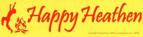 Happy Heathen bumper sticker
