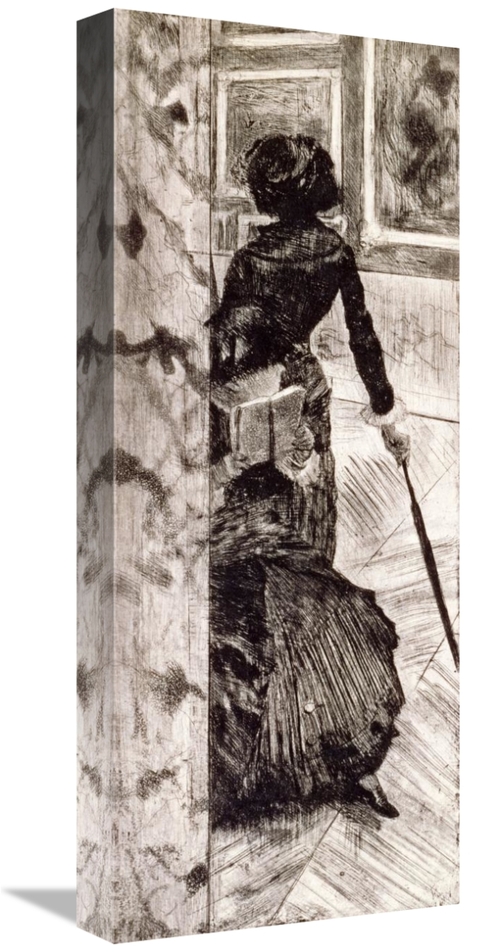 Global Gallery GCS-266199-22-142 22 in. Mary Cassatt at the Louvre Art