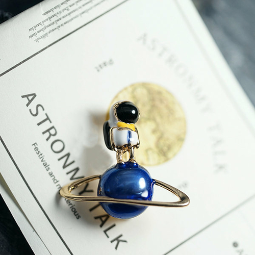 Astronaut Blue Planet Pin