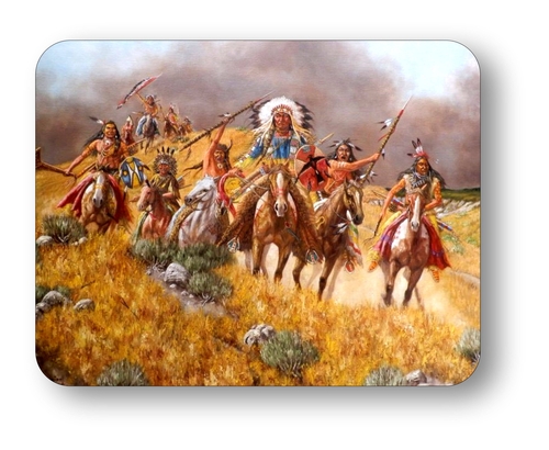 Attacking the Enimey American Indian Mouse Pad