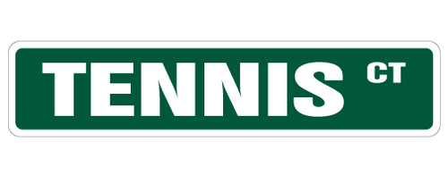 SignMission SS-Tennis 4 x 18 in. Tennis Street Sign