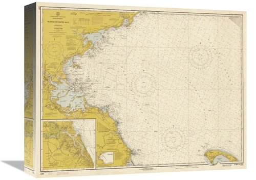 Global Gallery GCS-450535-16-142 16 in. Nautical Chart - Massachusetts
