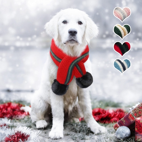 Soft Woolen Dog Scraf Warm Winter Pet Knitted