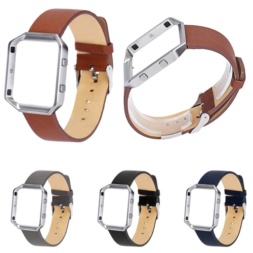 Luxury Leather Watch band Wrist strap + Metal