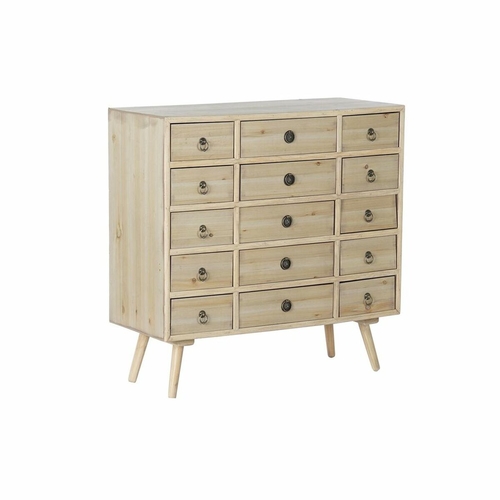 Chest of drawers DKD Home Decor Natural Wood MDF Navy Blue Light grey